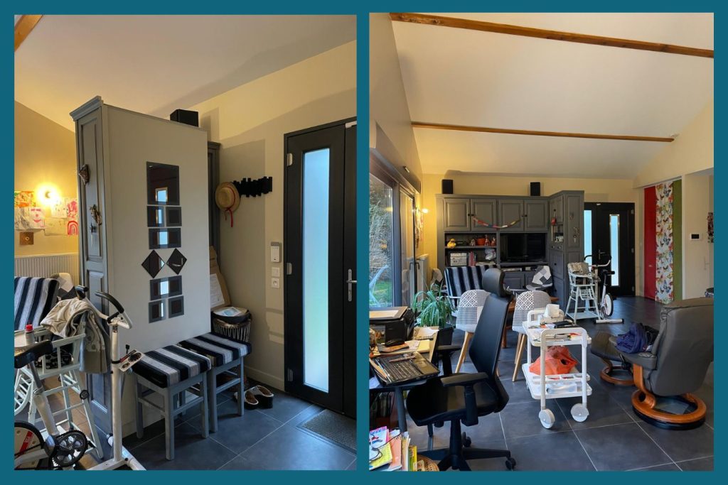 architecture d'intérieur-maîtrise d'oeuvre - aménagement d'un salon - agencements menuisés sur mesure - lyon11