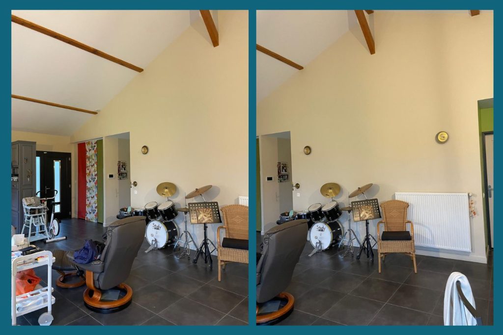 architecture d'intérieur-maîtrise d'oeuvre - aménagement d'un salon - agencements menuisés sur mesure - lyon12